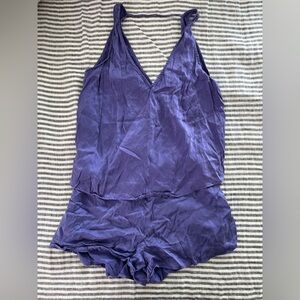 Lunya Washable Silk V Tank and Shorts - Medium